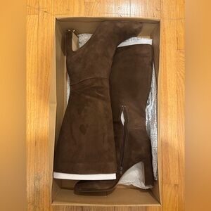 Brown Suede Knee-High Boots - Steve Madden